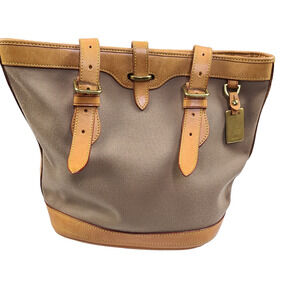 VINTAGE DOONEY & BOURKE CABRIOLET BUCKET BAG BROWN